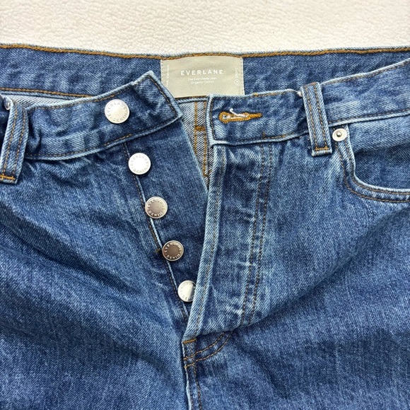 Everlane The Everybody Unisex 100% Organic Cotton Med Wash Highrise Ankle Jean - Picture 8 of 15